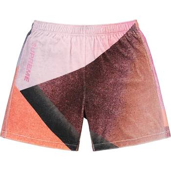 Pink Supreme Geo Velour Shorts | Supreme 265LH